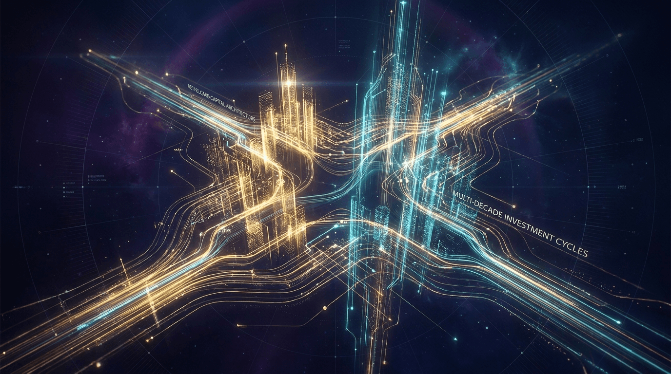 Abstract capital flows visualization from the design material